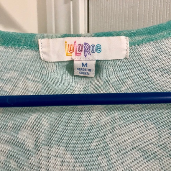 Mint Green Floral Lularoe Sarah Size Medium - Picture 2 of 4
